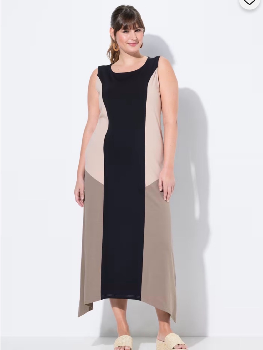 Ulla Popkin Eco Cotton Colorblock Stretch Knit Tank Dress Size 16/18 - Picture 6 of 8